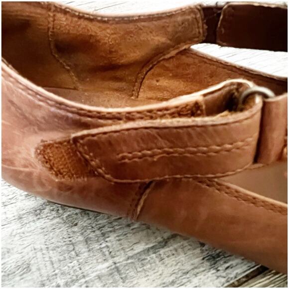 Rockport Cobblestone Strappy Jewett Round Toe Wedge Tan Leather Size 7.5 - Picture 8 of 10